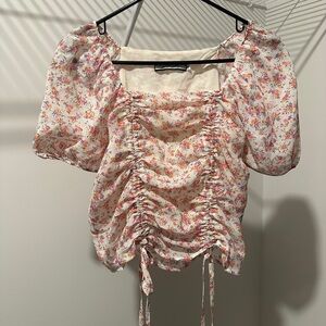 Floral Ruched Top